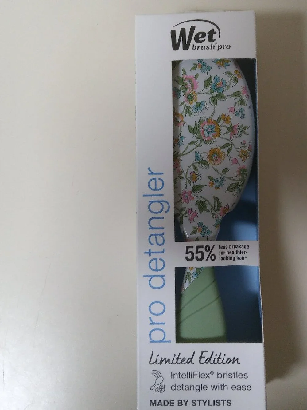 NIB Wet Brush Pro Detangler Hair Brush - Limited Edition Garden Party - Green